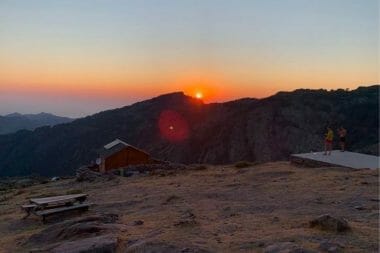 Coucher de soleil en altitude