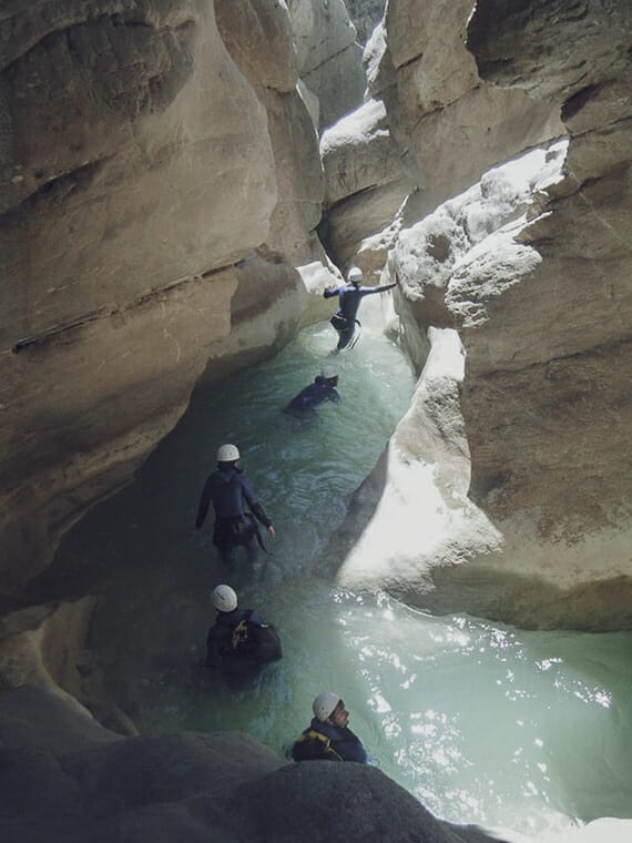 canyoning dans les gorges